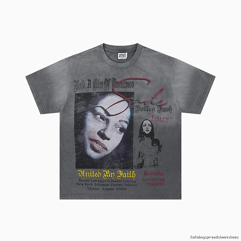 Valley Tour Vintage Distressed Washed Grey T-shirt