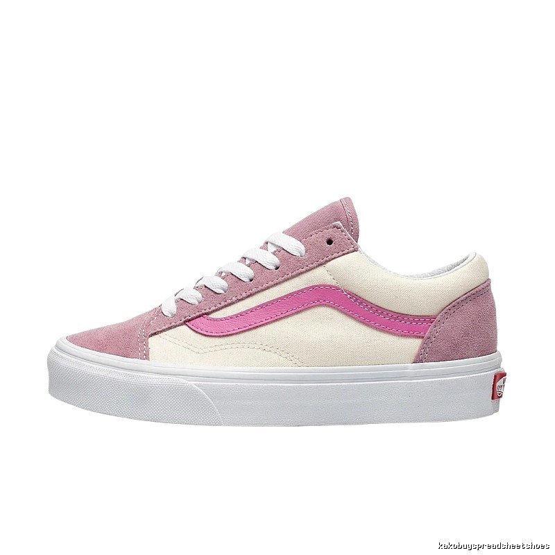 Vans canvas shoes in a pink and white casual style