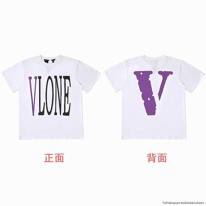 Vlone Casual Logo T-shirt Black Purple Vlone for Streetwear Looks