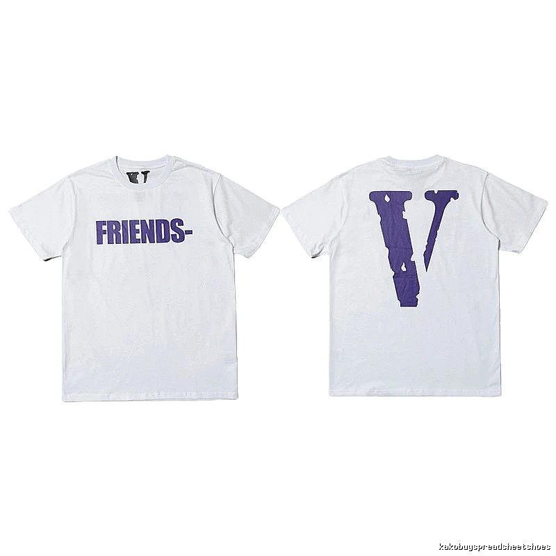 Vlone Streetwear Logo T-shirt Black Purple Vlone with Practical Shape