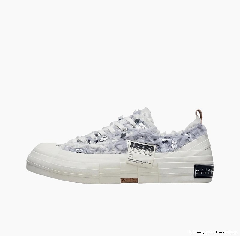 Xvessel fluffy retro-style white shoes