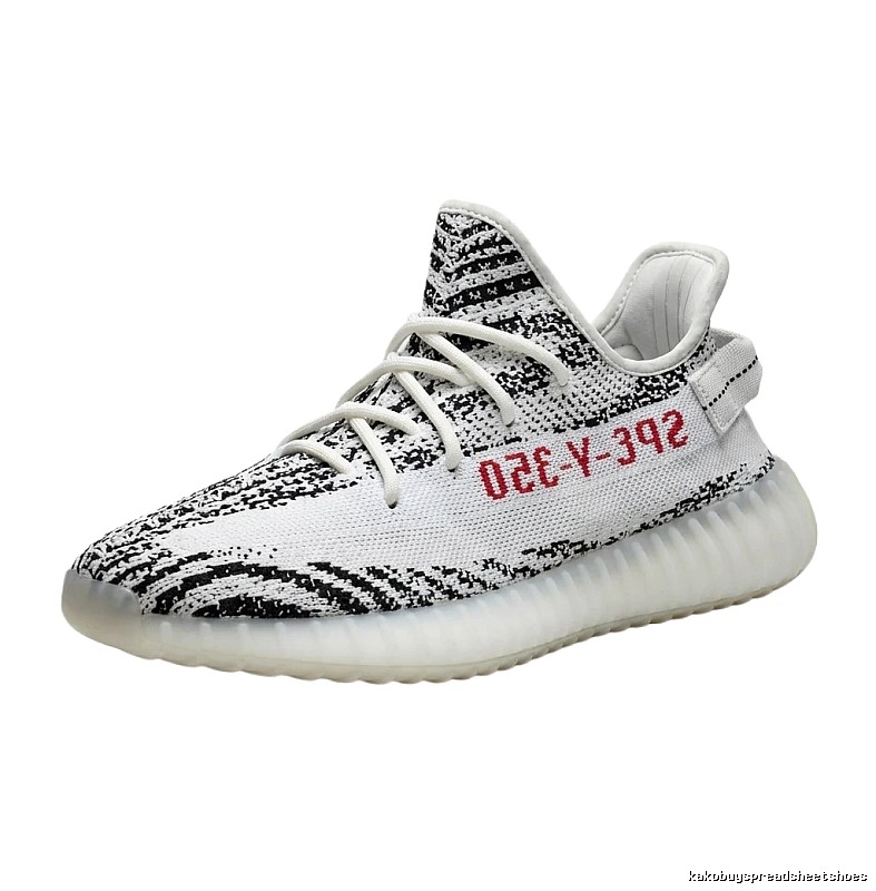 Yeezy 350 black and white trendy sports shoes