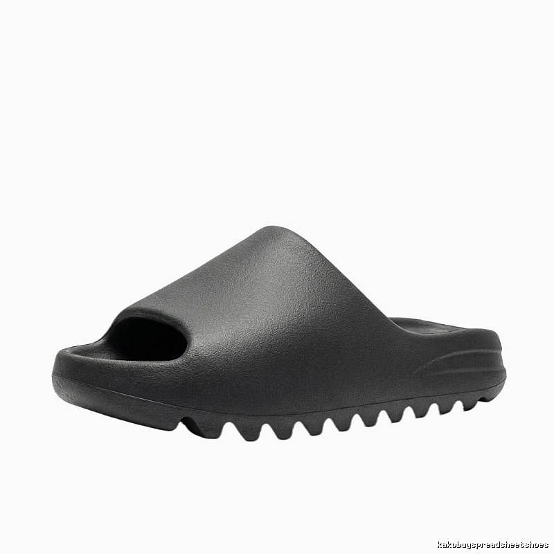 Yeezy matte black slippers