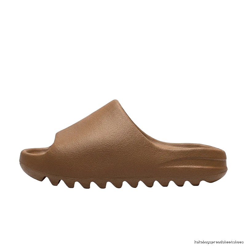 Yeezy matte flax-colored slippers