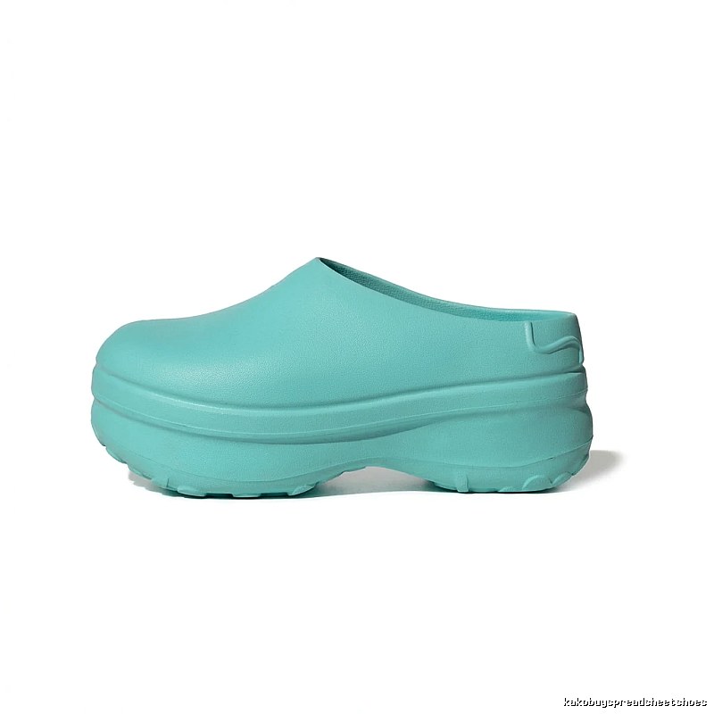 Yeezy thick - soled mint green slippers